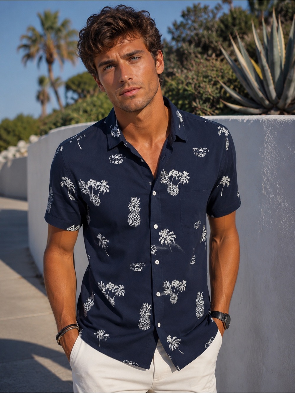 Jam Session XXL navy Hawaiian Shirt Vacation